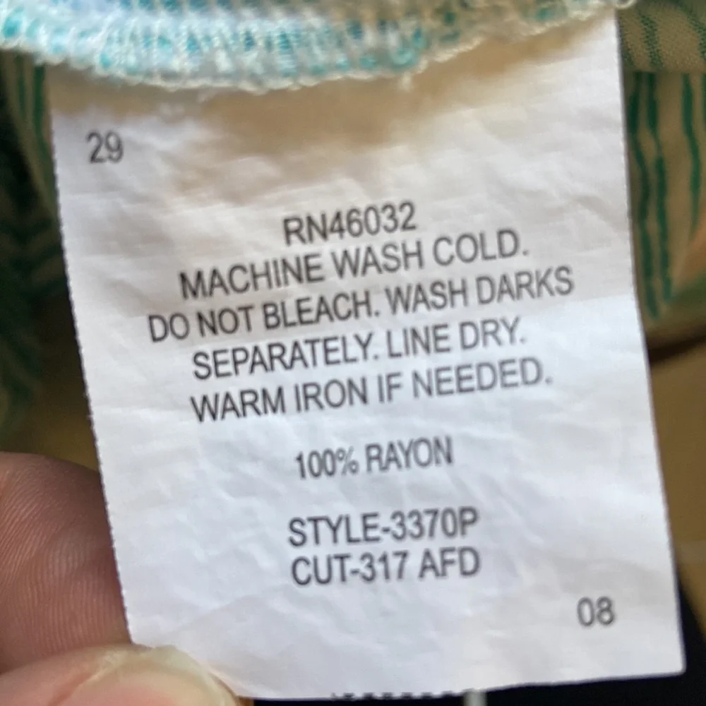 🖤 N Touch Petite Cyan Striped Blouse $3/15 - Picture 6 of 6